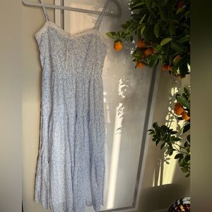 Trixxi Light Blue Floral Tiered Sundress